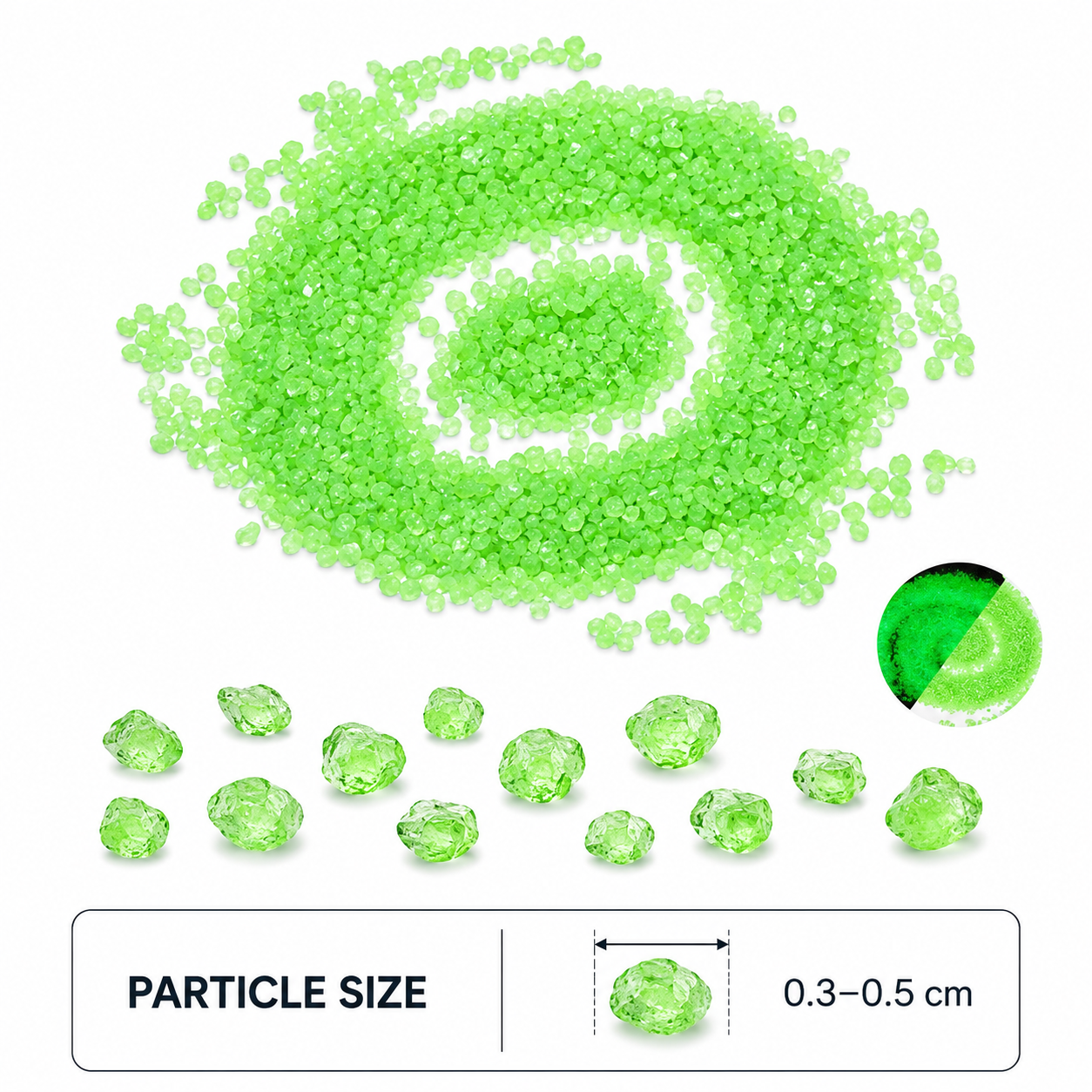 Green Glow in the Dark Aquarium Gravel 250g