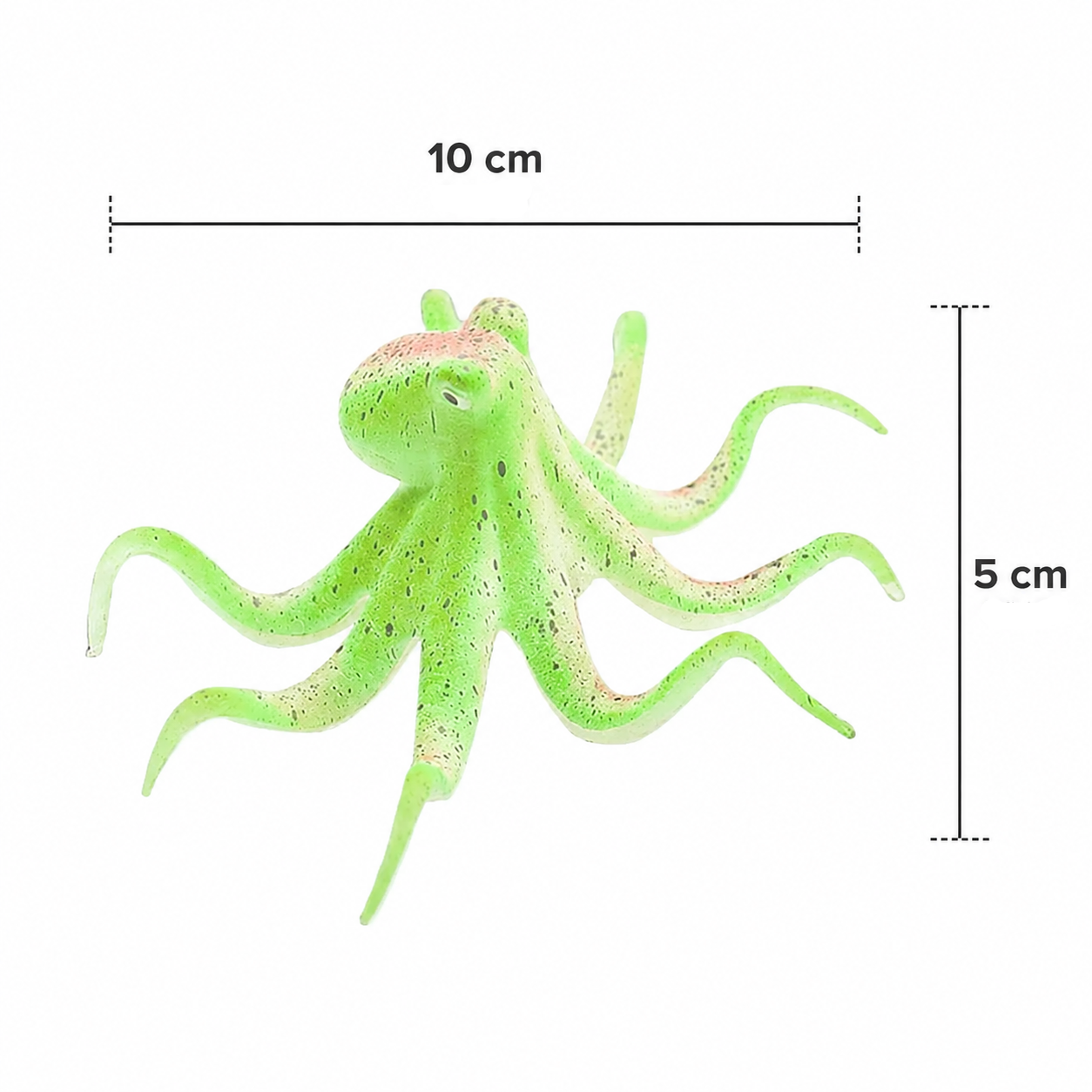 Glowing Octopus Aquarium Ornament - Green