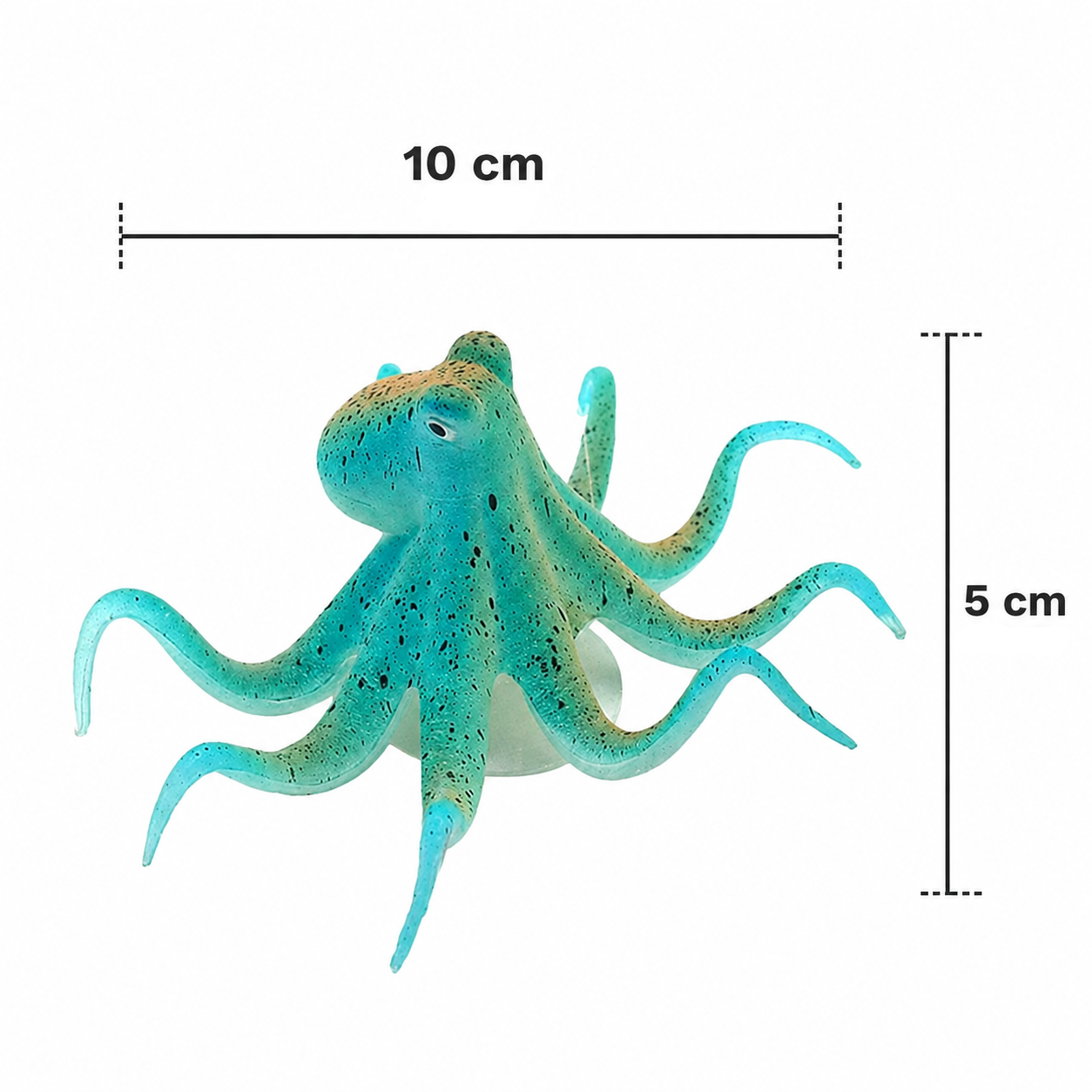Glowing Octopus Aquarium Ornament - Blue