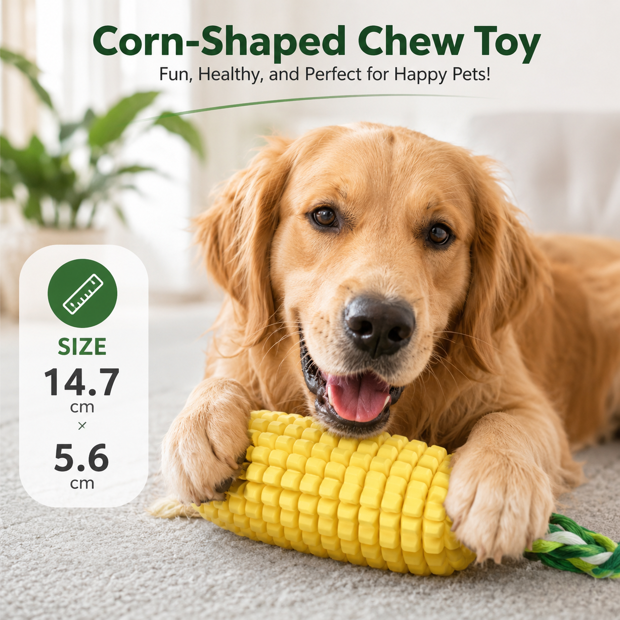 Corn Design Squeaky Pet Play Toy