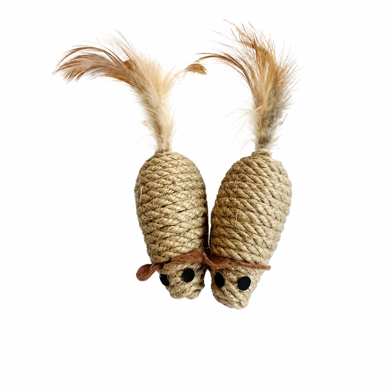 2 Pack Sisal Mouse Cat Toy Interactive Plush Mice Toy for Cats and Kittens