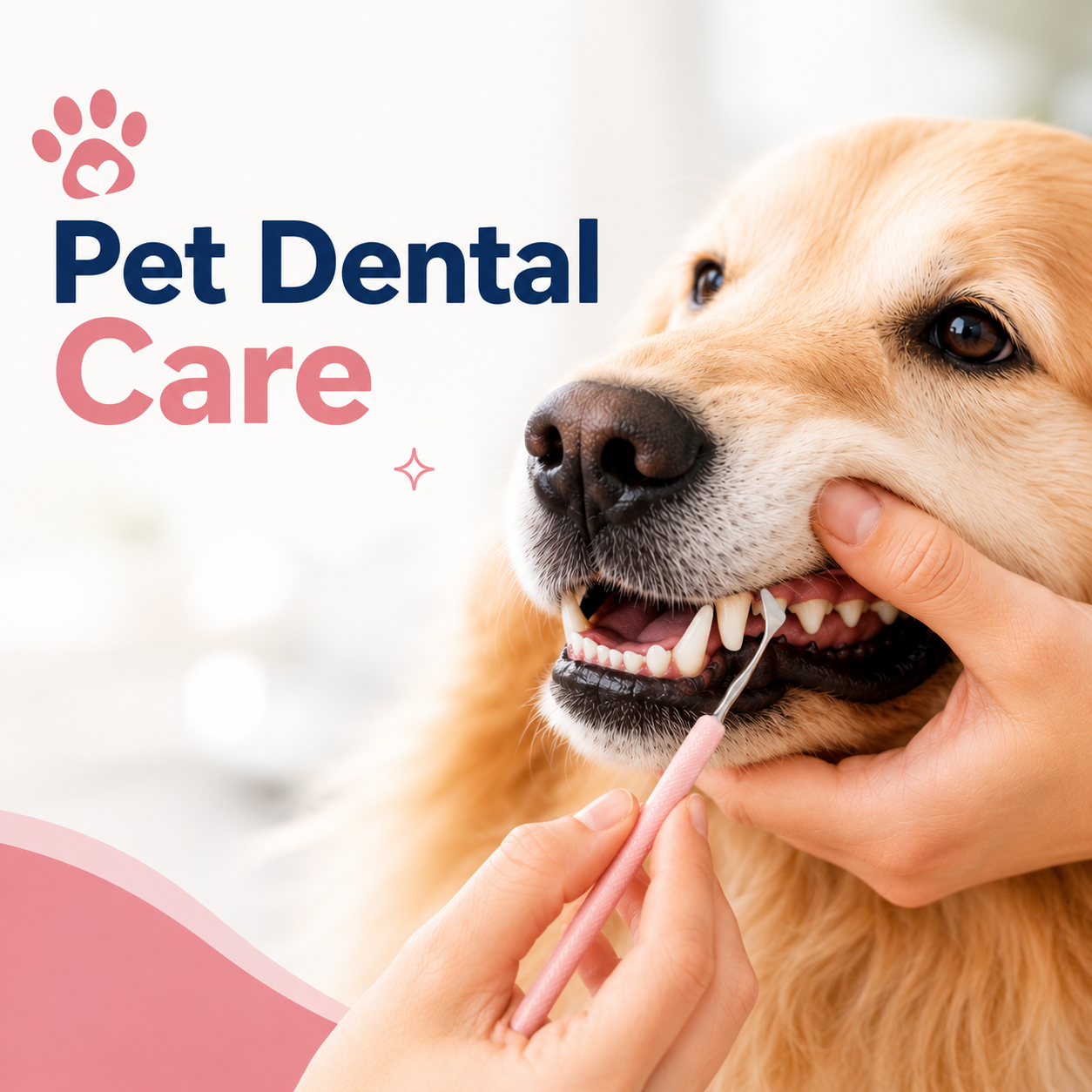 Pet Tooth Cleaning Tool Stainless Steel Double Ended Oral Care Scraper for Dogs and Cats