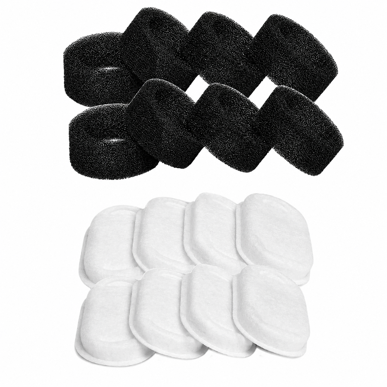 8 Pack Replacement Filters and Foam Sponges for Stainless Steel Pet Water Fountain