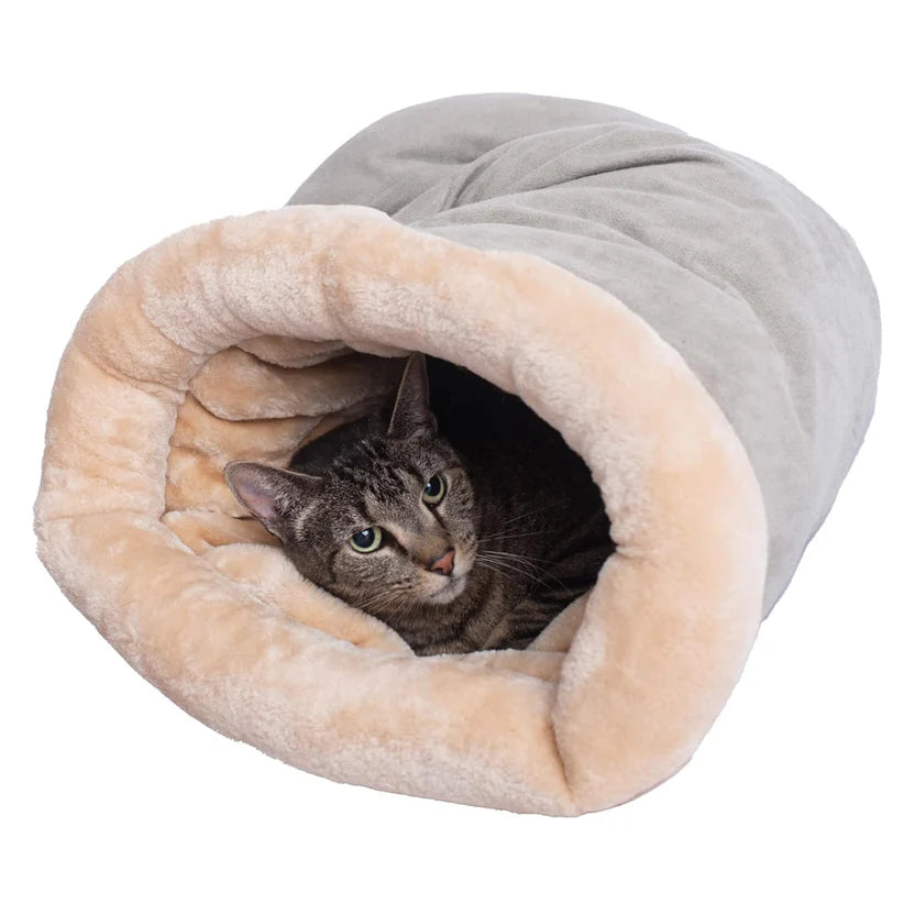Sleeping Bag Semi Enclosed Pet Nest Soft Cushion Bed for Cats and Small Dogs