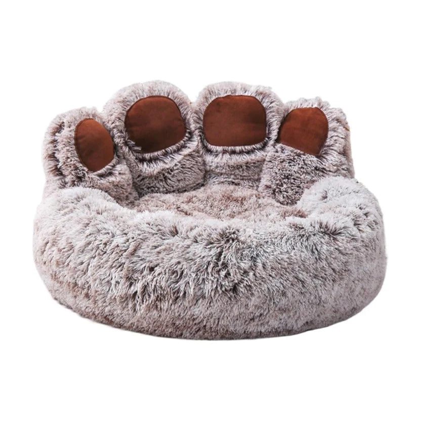 Fluffy Pet Bed Soft Sofa Cushion Basket for Cats and Dogs - Gradient Coffee