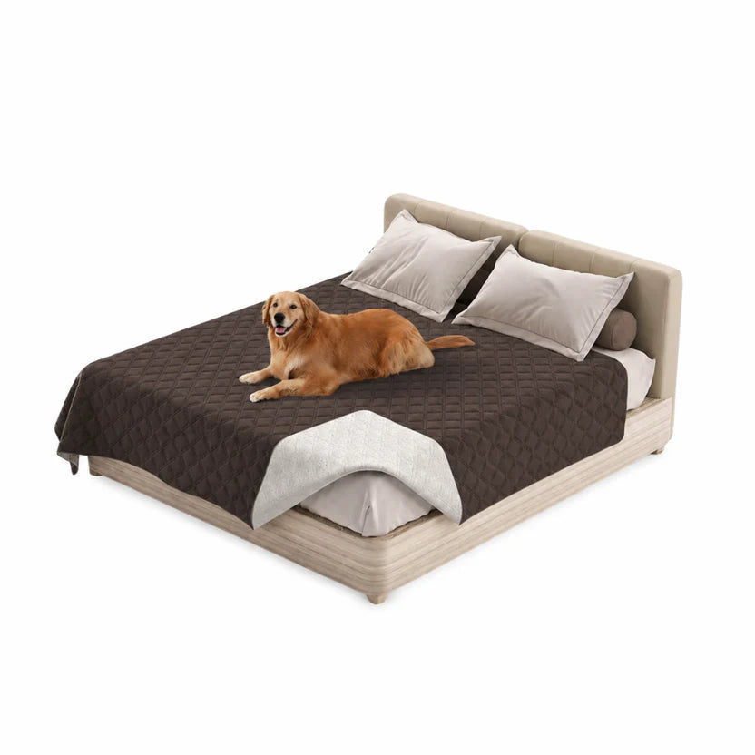 Multi-Use Pet Mat Waterproof Non-Slip Blanket for Furniture and Floor - Chocolate