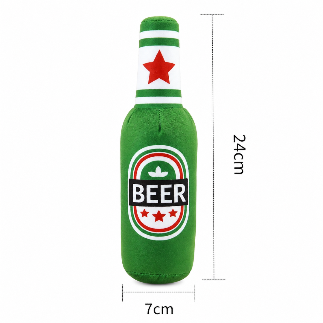 Beer Bottle Dog Toy Interactive Chew Toy for Small and Large Dogs