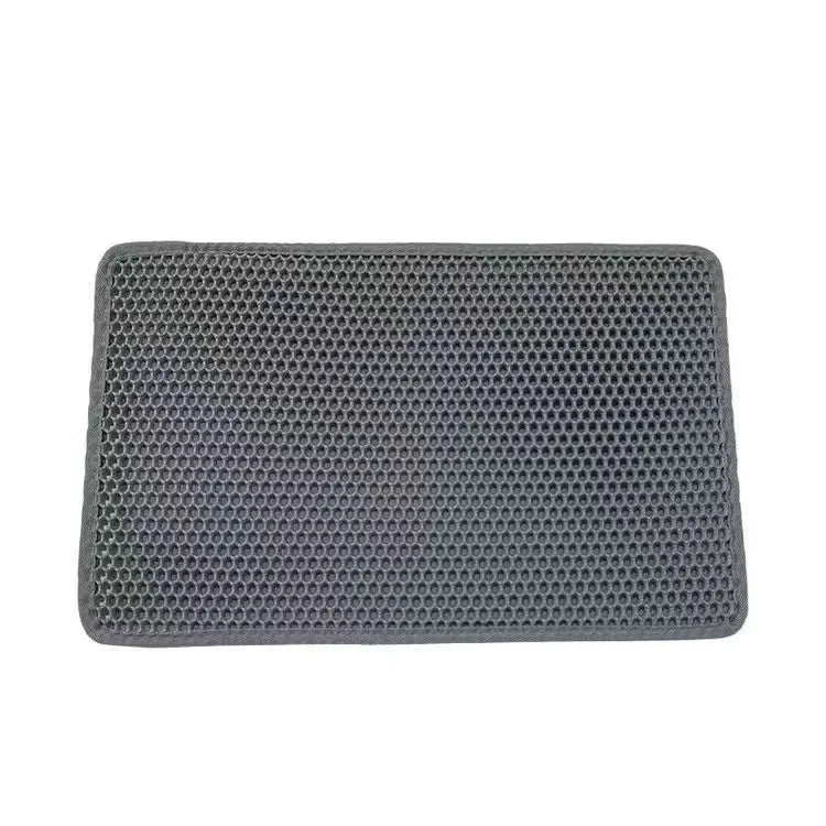 Waterproof Cat Litter Mat Double Layer Non Slip Pet Pad Easy Clean Design - Grey
