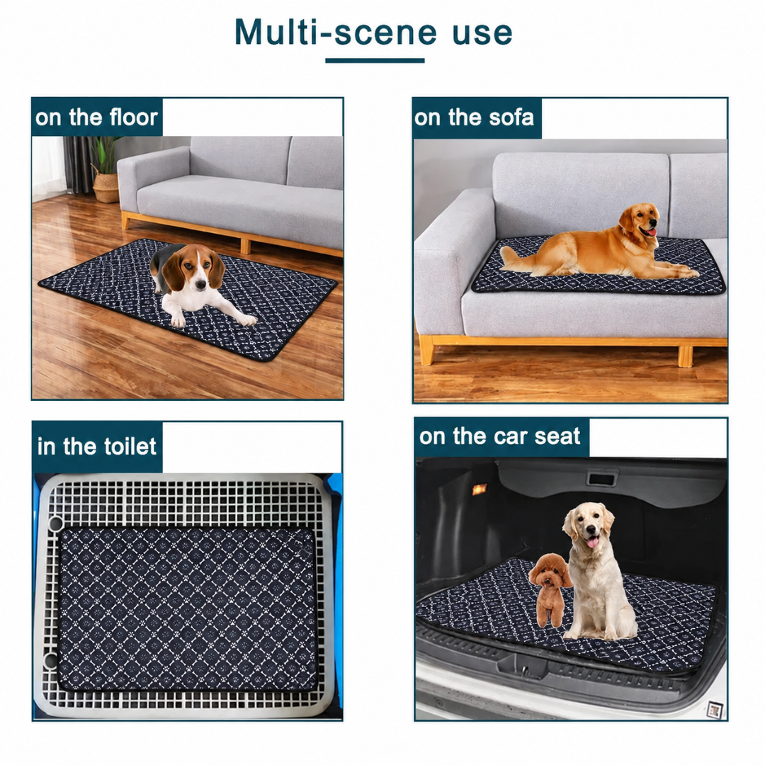 Absorbent Washable Pet Training Mat Reusable Dog Pad with Waterproof Layer