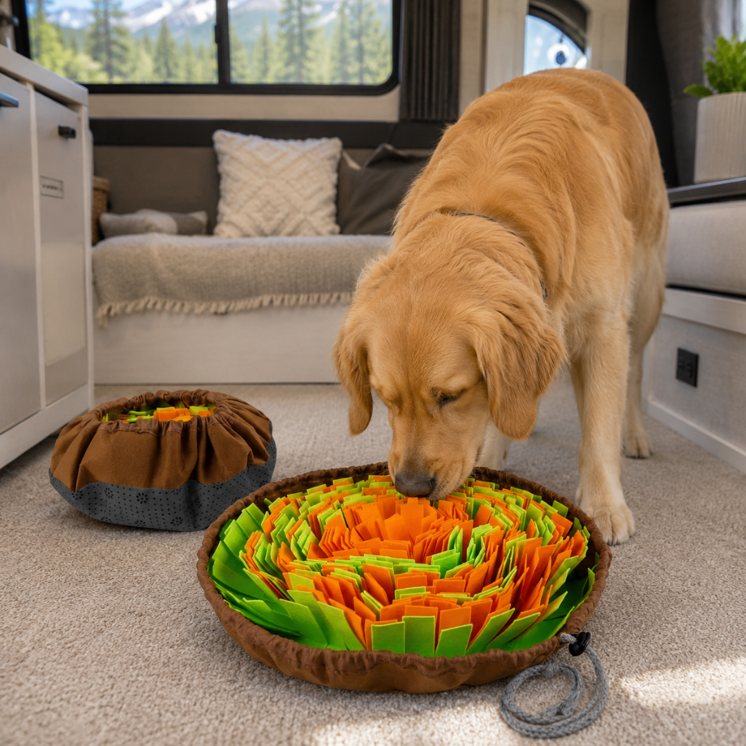 Washable Dog Snuffle Mat Foldable Felt Feeding and Training Toy