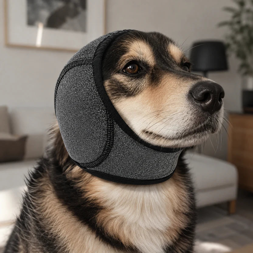 Dog Ear Protection Hood for Grooming Bathing Outdoor Activities and Noise Comfort