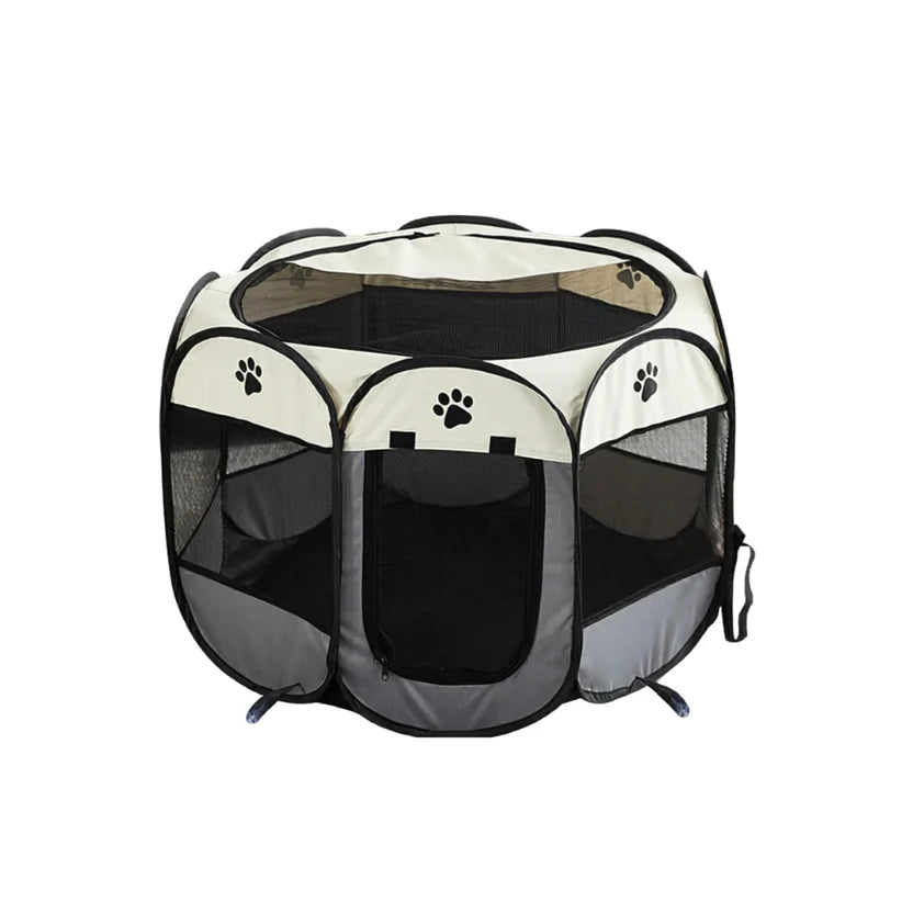 Foldable Pet Playpen Oxford Cloth Portable Pet Tent Fence for Cats and Small Dogs
