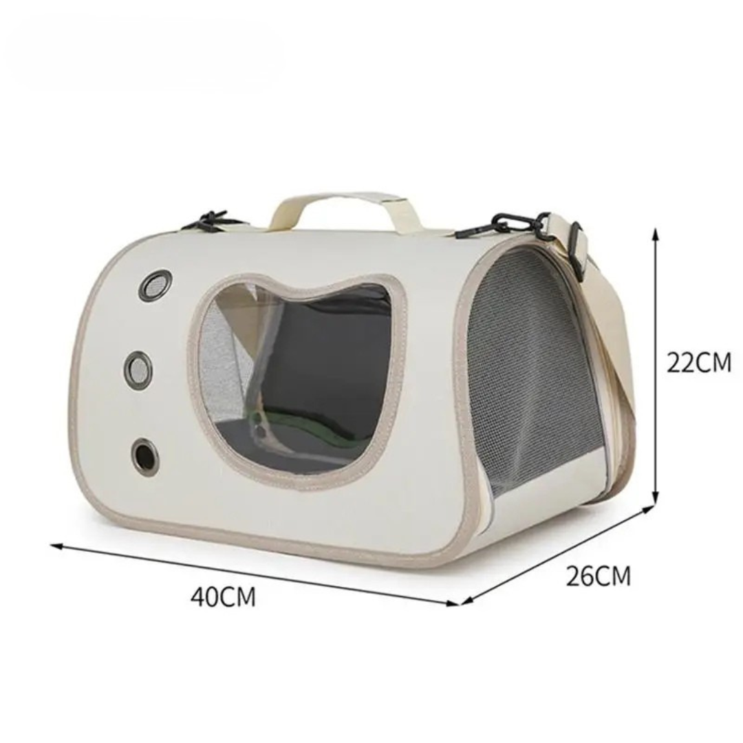 Portable Oxford Pet Carrier Bag Breathable Travel Carrier for Cats and Small Dogs - Grey