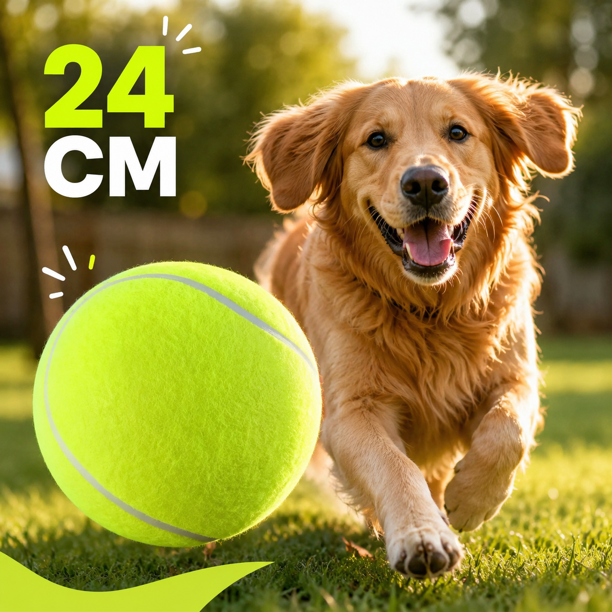 24 CM Giant Tennis Interactive Fetch Play Ball for Dogs