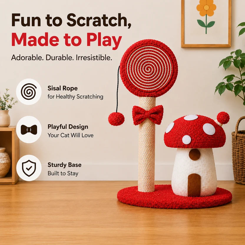 Mushroom Cat Scratching Post