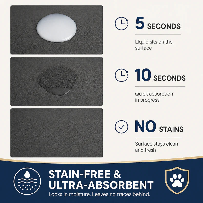 Water Absorbent Pet Mat Diatomite Non Slip Cat Litter and Food Mat