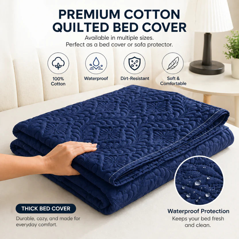 Non-Slip Waterproof Pet Cover Mat Furniture Protector for Cats and Dogs - Dark Blue