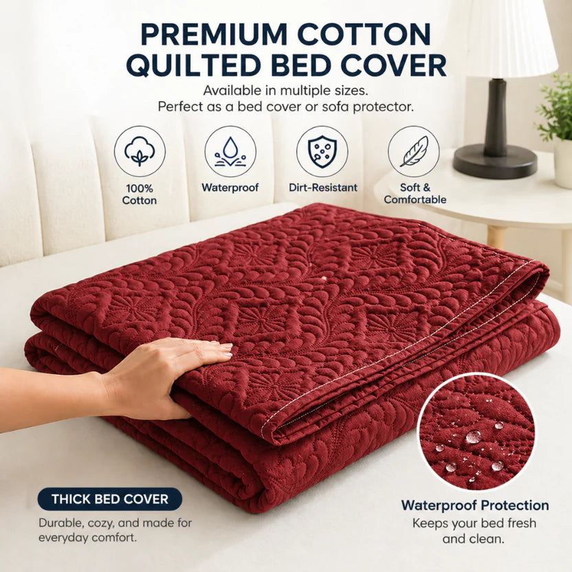 Multi-Purpose Pet Mat Waterproof Non-Slip Cover for Couch, Floor and Car - Red