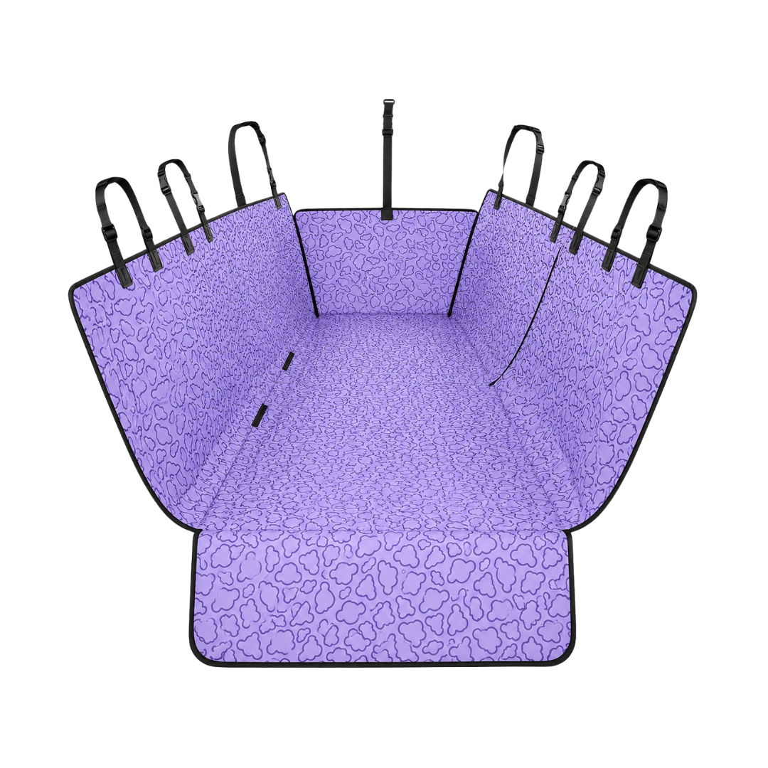 Waterproof Pet Travel Hammock Rear Seat Cover for Small Medium and Large Dogs - Purple