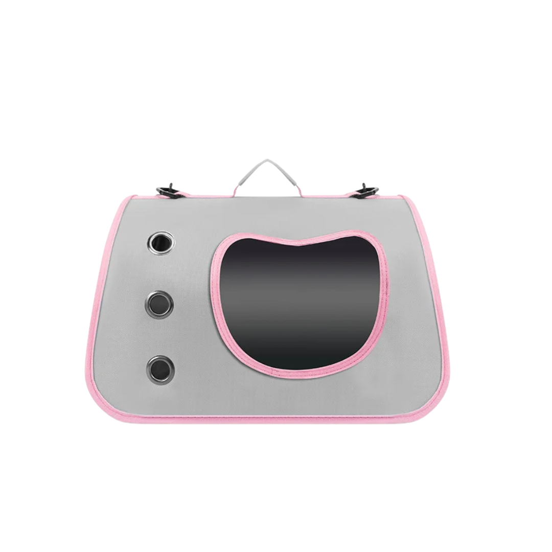 Portable Oxford Pet Carrier Bag Breathable Travel Bag for Small Dogs and Cats - Pink