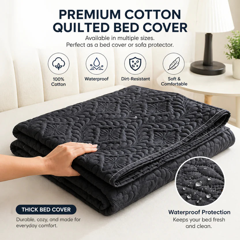 Waterproof Pet Blanket Non-Slip Furniture Cover Mat for Dogs and Cats - Black