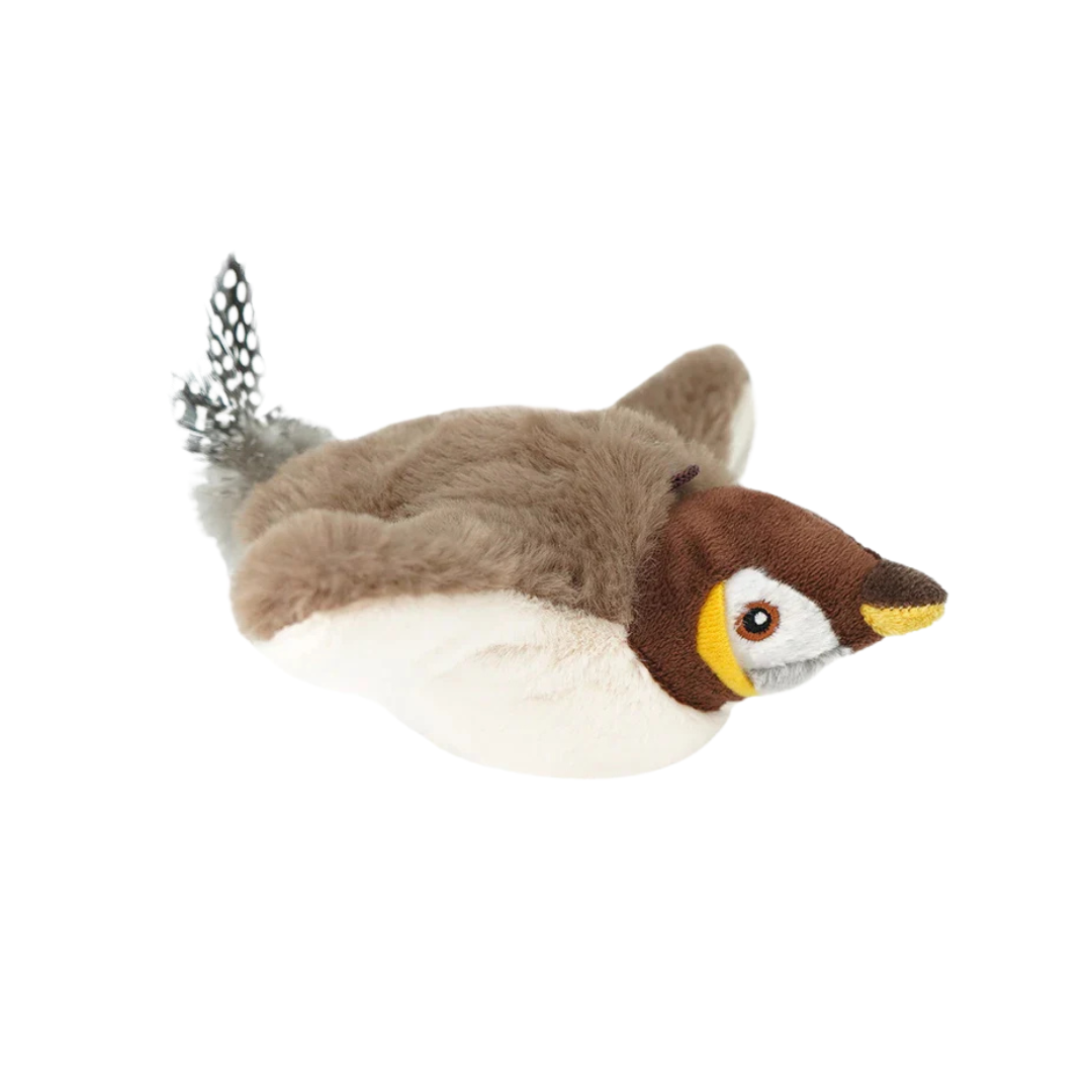 Touch Activated Plush Bird Cat Toy Rechargeable Interactive Play Toy for Indoor Cats