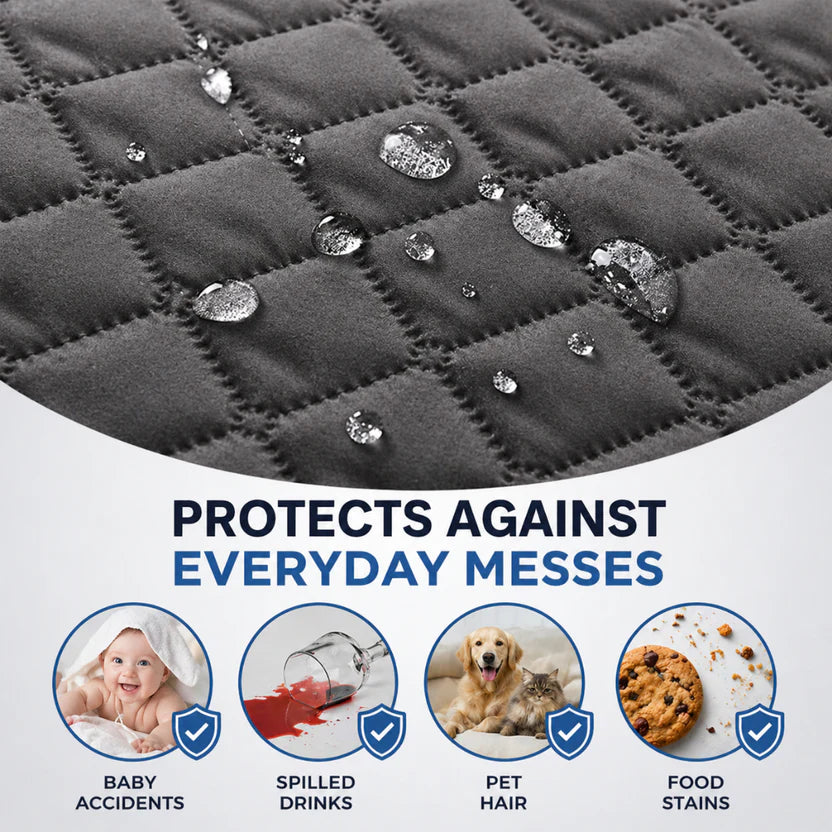 Waterproof Pet Blanket Non-Slip Sofa Cover Bed Mat for Dogs and Cats - Grey