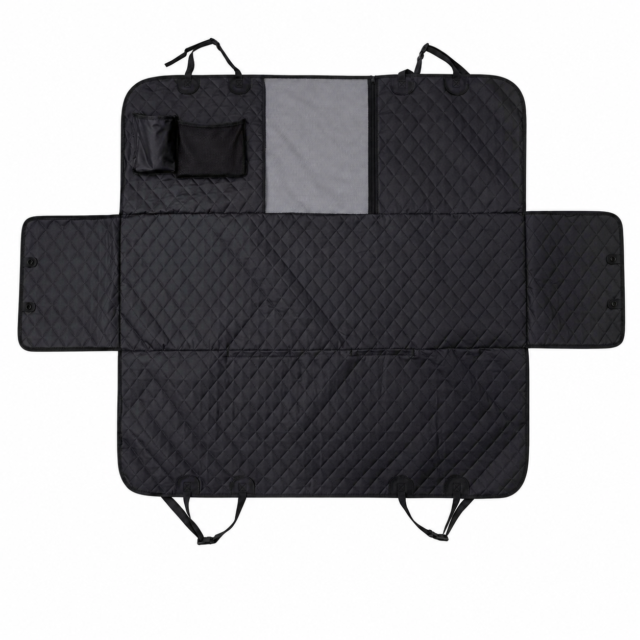 Waterproof Pet Rear Seat Cover Hammock with Mesh Window 137x147cm
