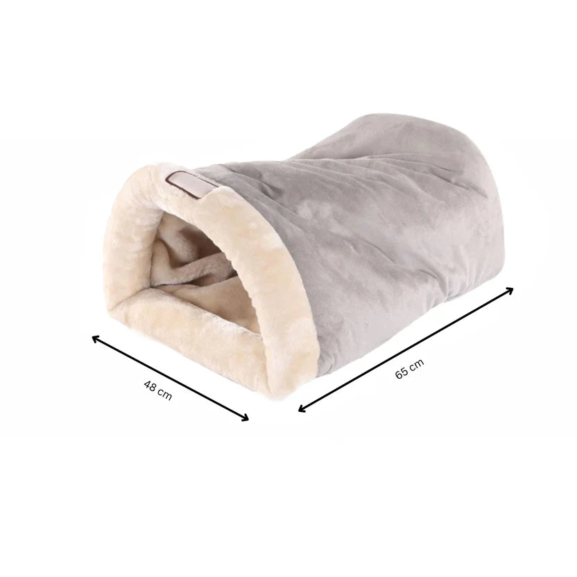 Sleeping Bag Semi Enclosed Pet Nest Soft Cushion Bed for Cats and Small Dogs