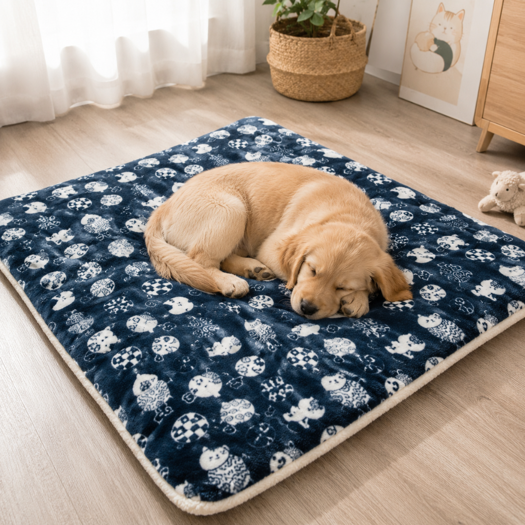Coral Fleece Pet Bed Blanket Washable Mat for Cats and Dogs