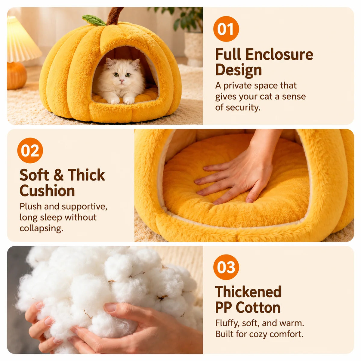 Pumpkin Cat Bed