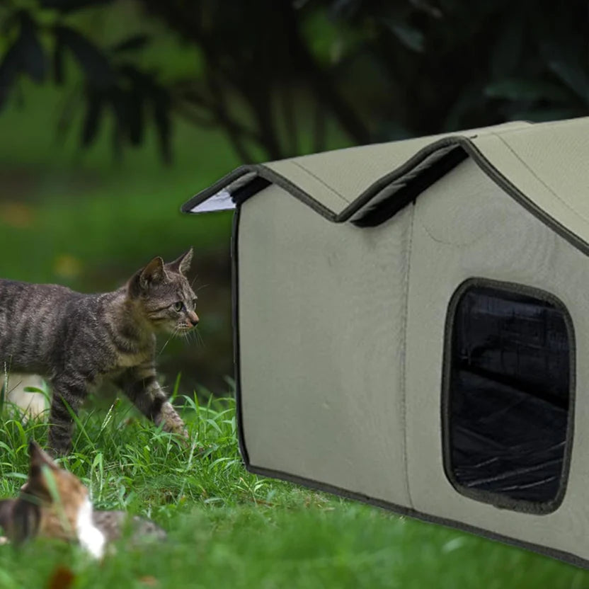 Portable Pet House Foldable Cat Shelter Indoor Outdoor Pet Tent for Cats and Small Dogs