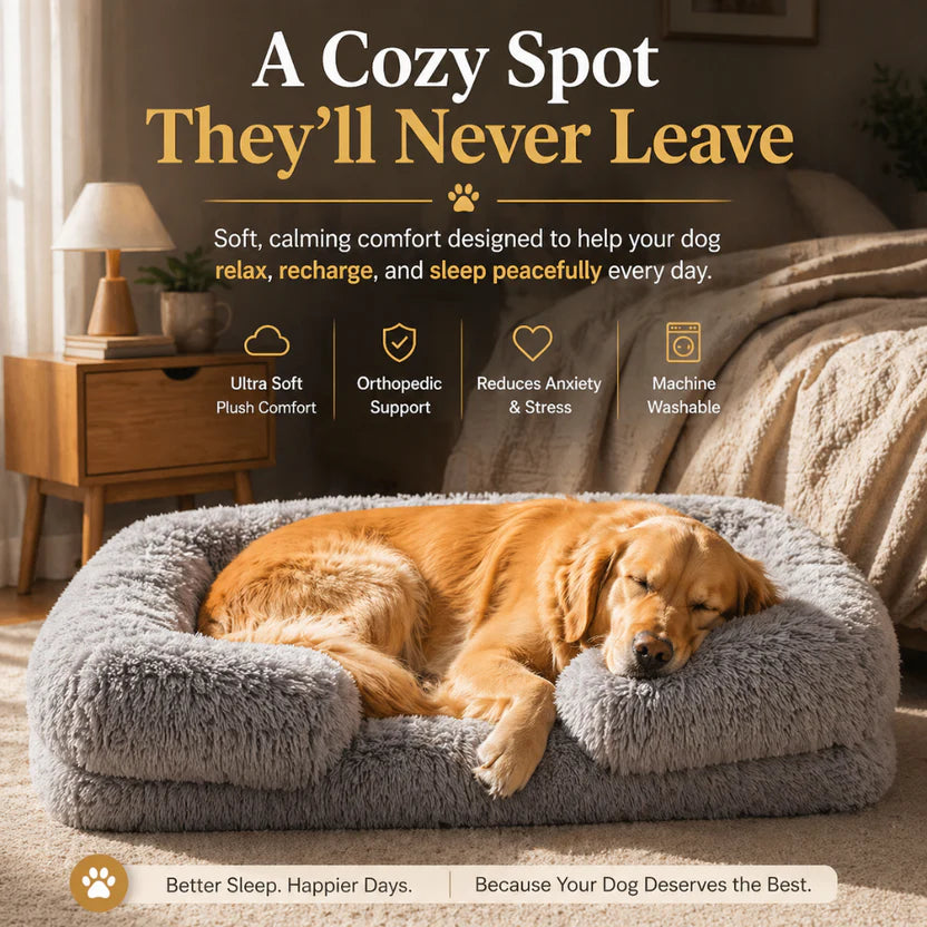 Plush Pet Sofa Bed Square Cushion Removable Mat for Cats and Dogs - Light Grey