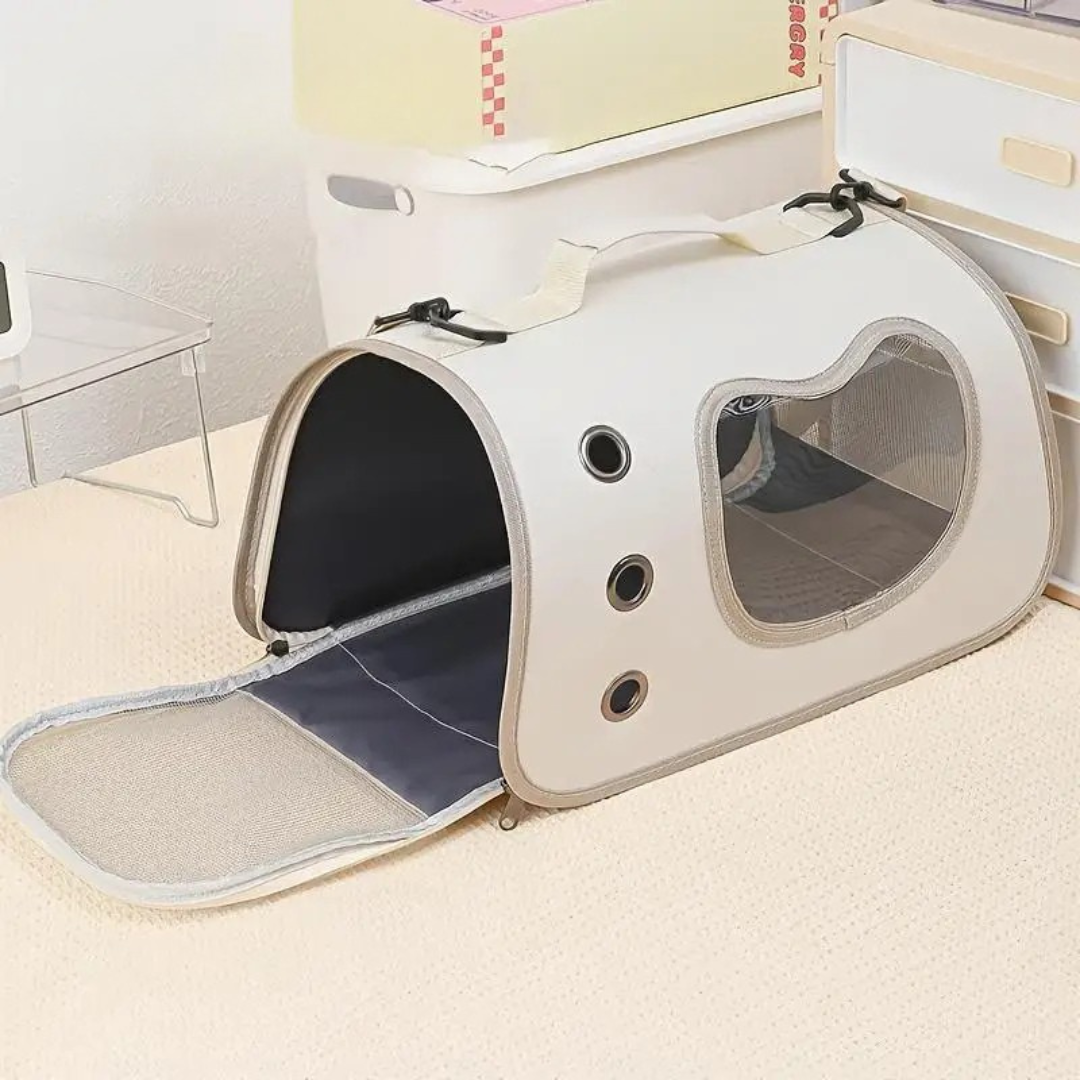 Portable Oxford Pet Carrier Bag Breathable Travel Carrier for Cats and Small Dogs - Grey