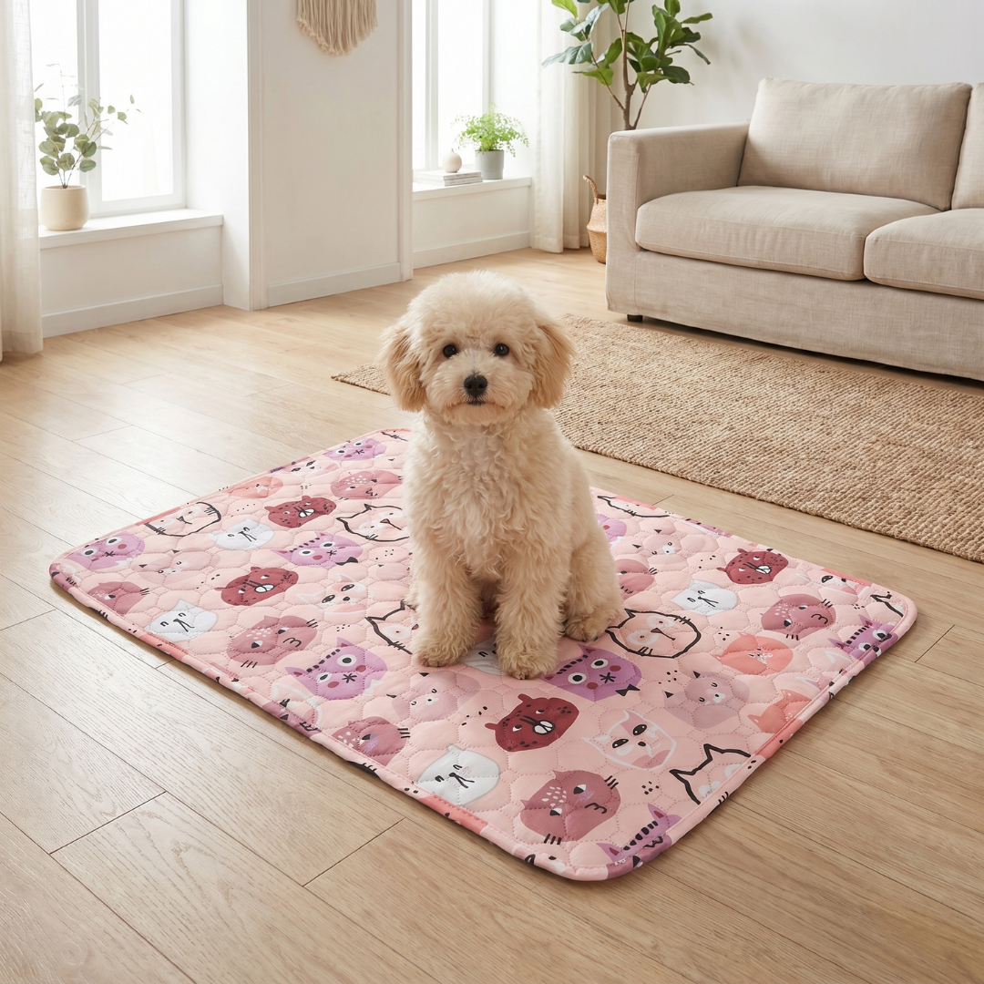 Reusable Washable Dog Training Pad Absorbent Pet Pee Mat for Indoor Floor Protection