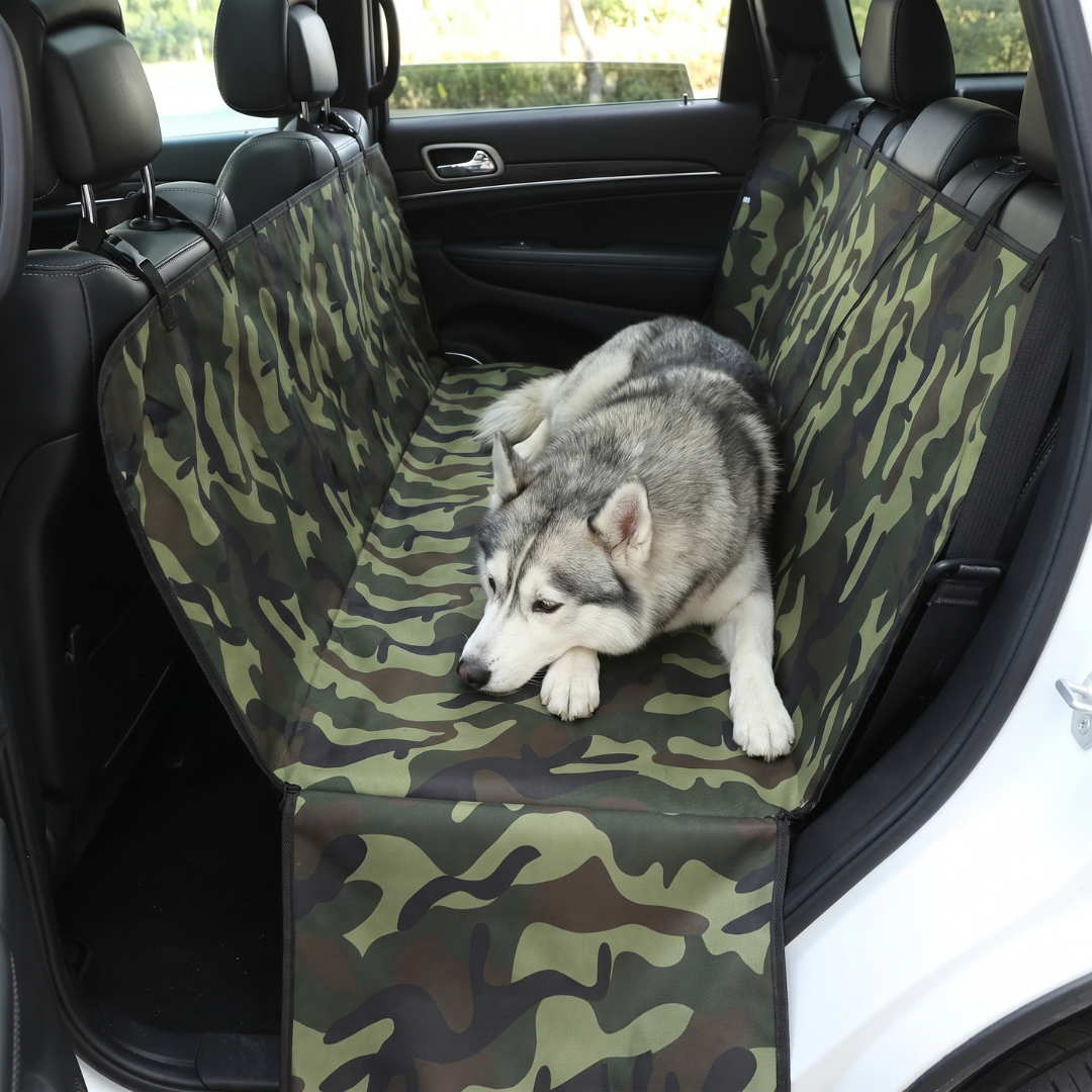 Waterproof Pet Travel Hammock Rear Seat Cover for Small Medium and Large Dogs - Camouflage