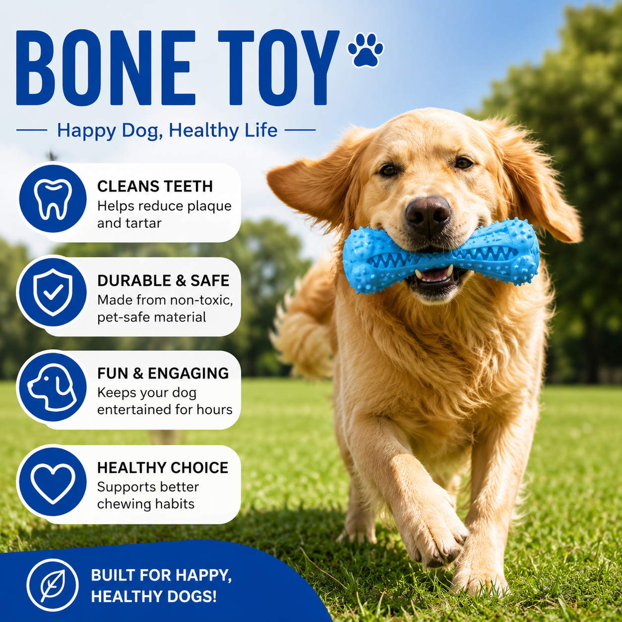 Dog Treat Dispensing Chew Stick Toy for Dogs - Blue