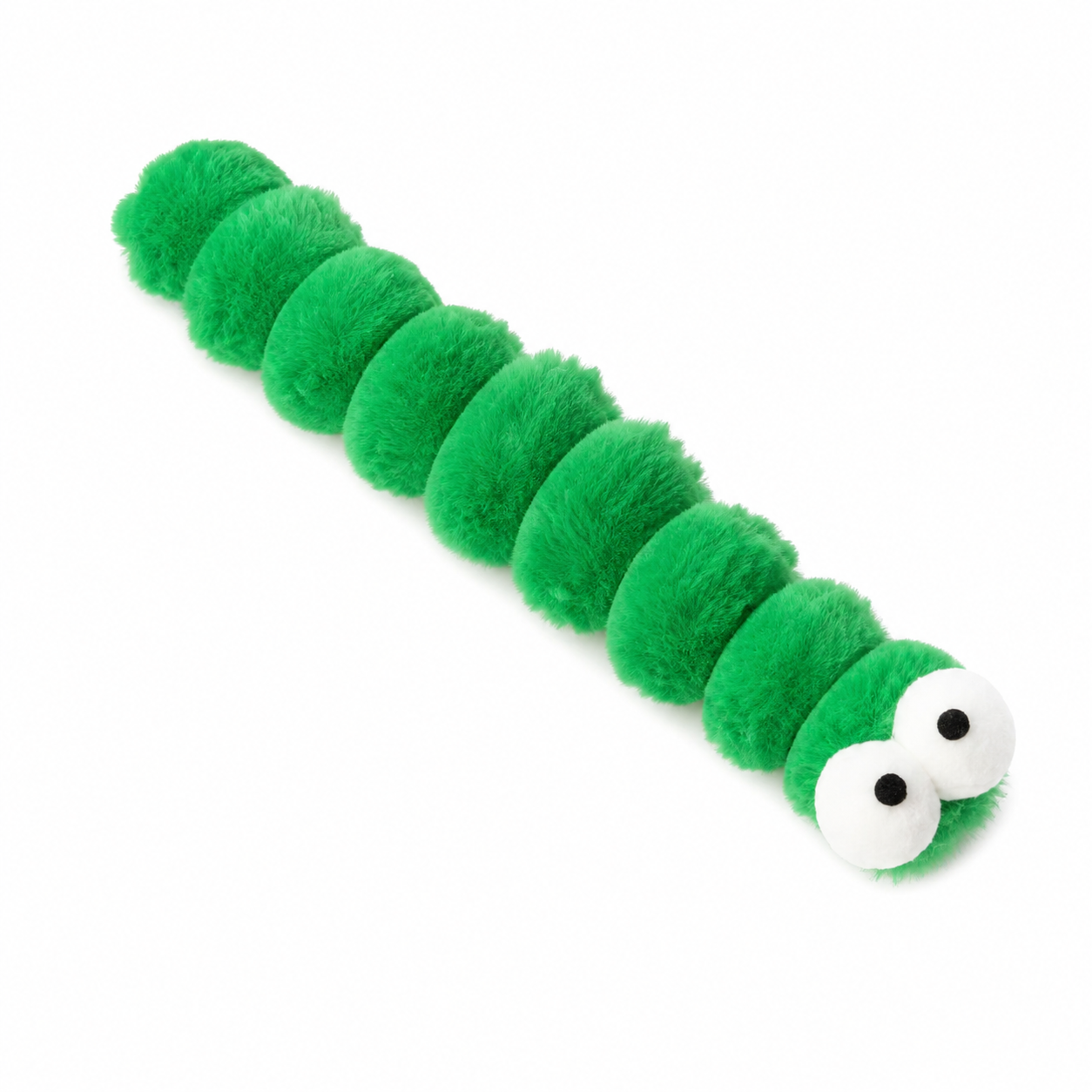Green Worm Plush Cat Toy