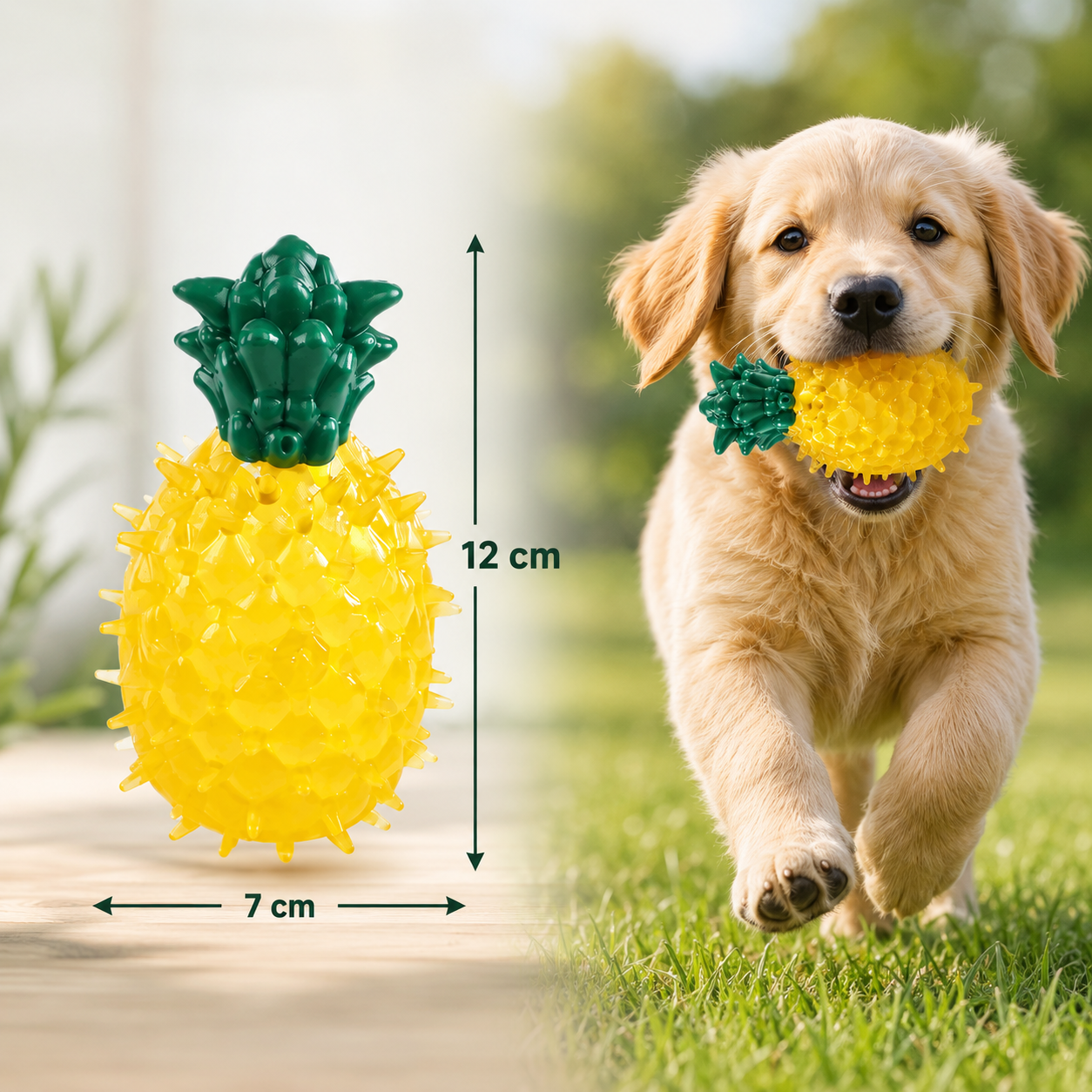 Freezable Pineapple Squeaky Interactive Pet Toy for Dogs