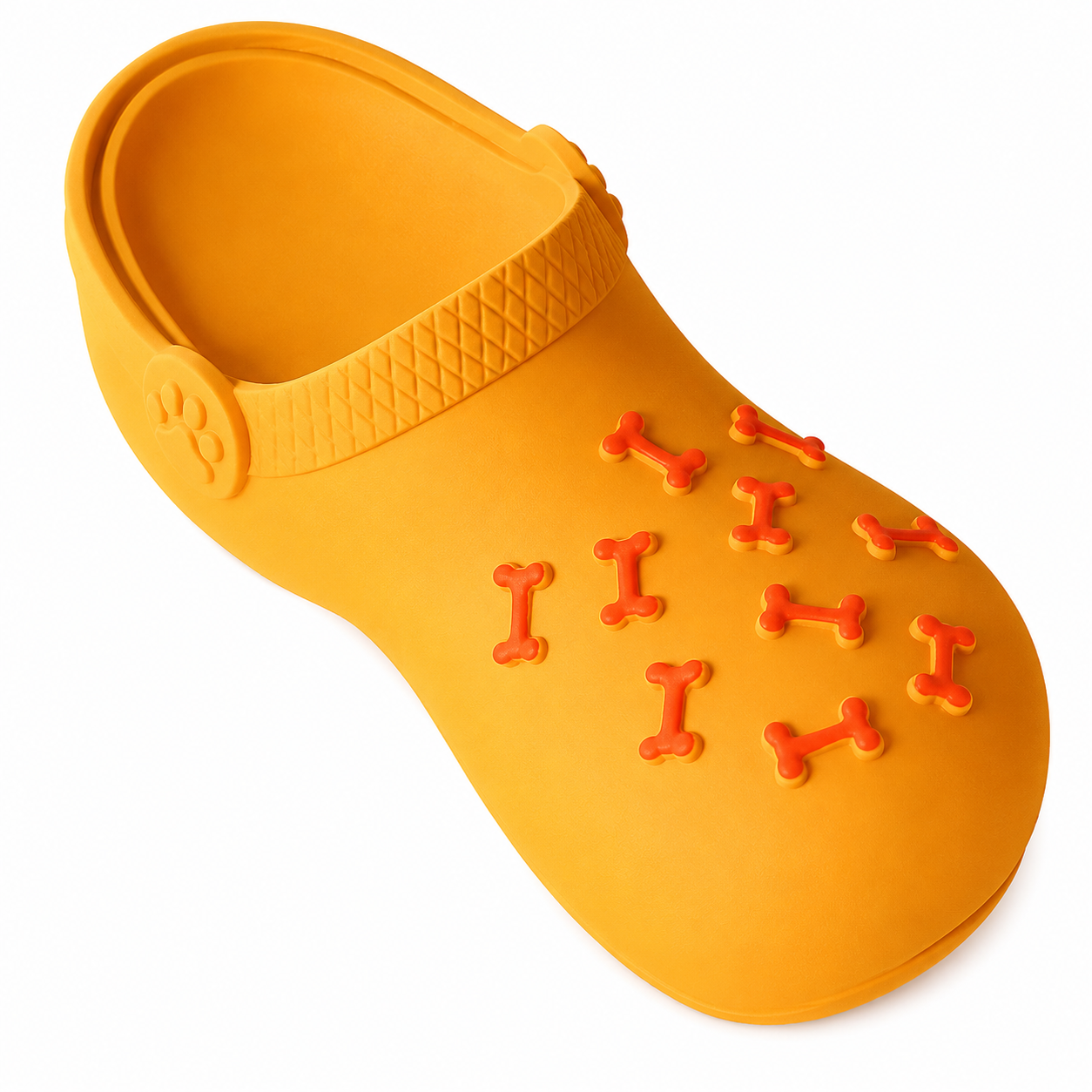 Squeaky Slipper Dog Toy Latex - Orange