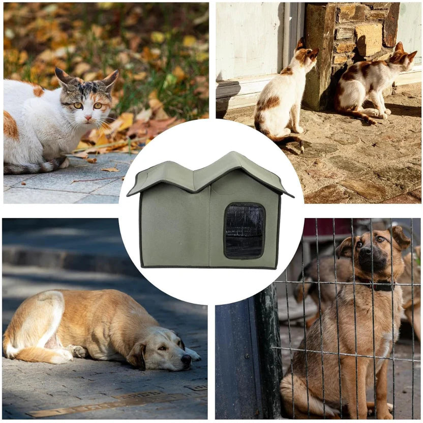 Portable Pet House Foldable Cat Shelter Indoor Outdoor Pet Tent for Cats and Small Dogs