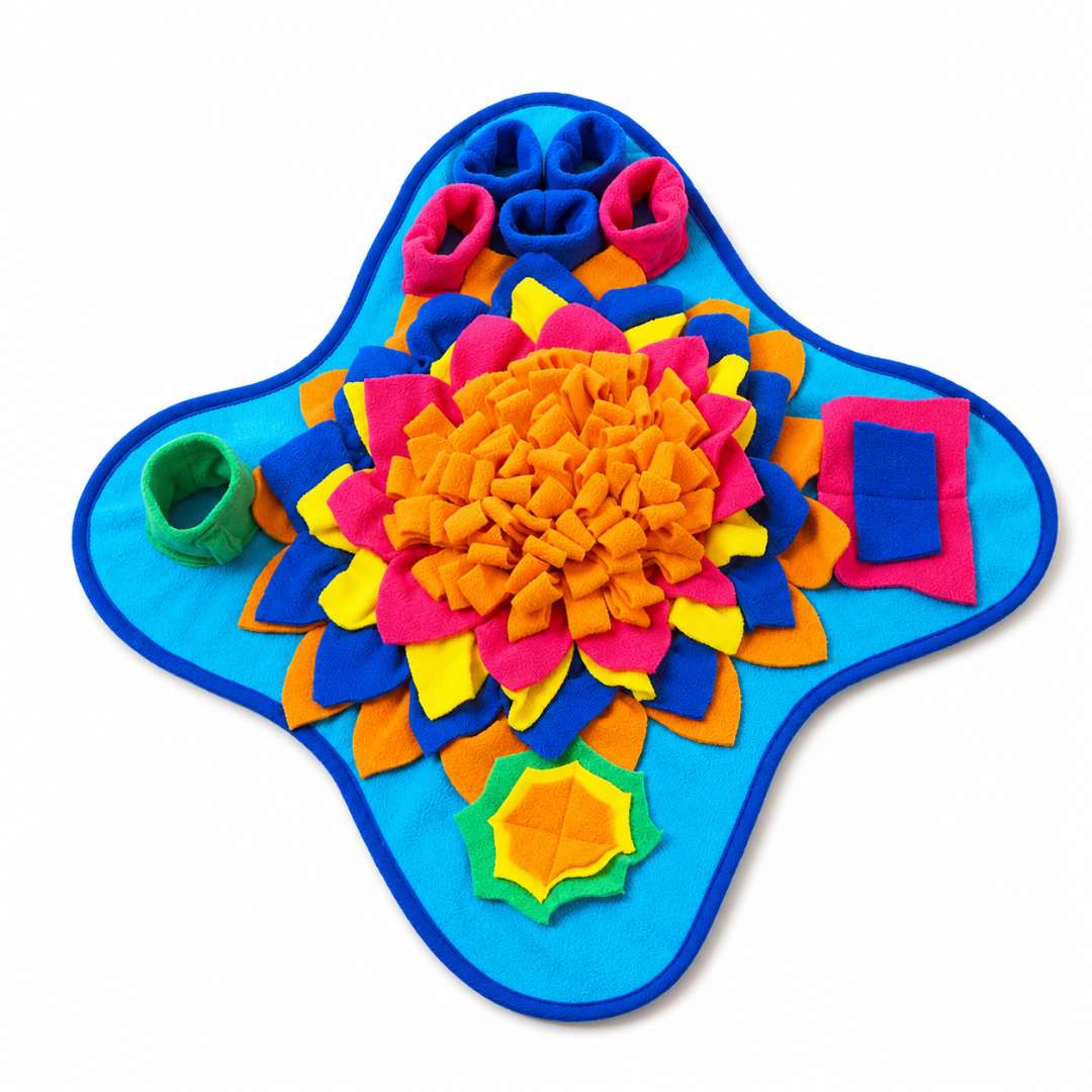 Multi-Function Dog Snuffle Mat Interactive Food Puzzle and Foraging Toy - Blue