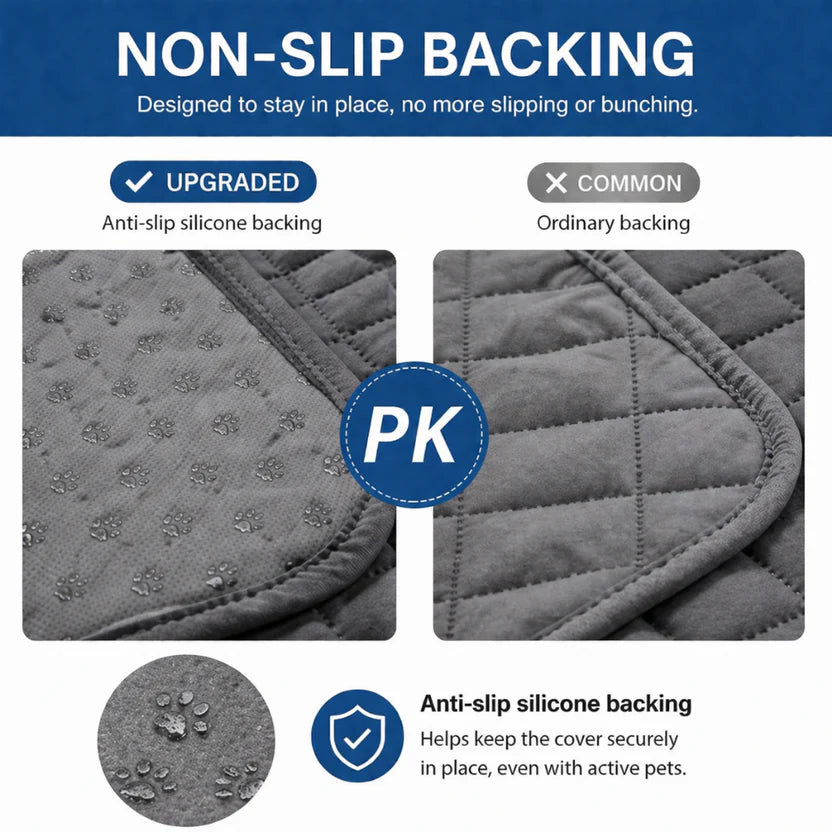 Waterproof Pet Blanket Non-Slip Sofa Cover Bed Mat for Dogs and Cats - Grey