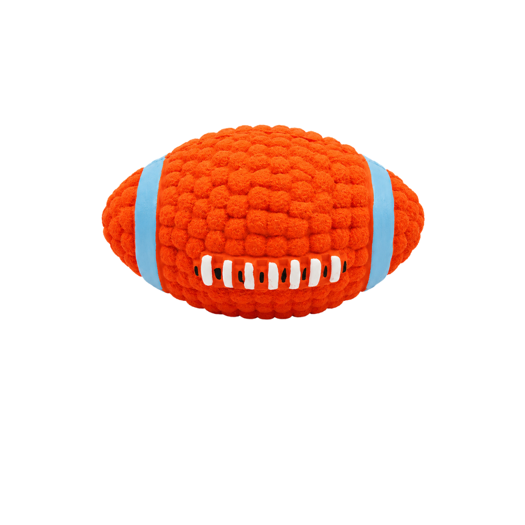 Rugby Dog Toy Ball for Fetch Training and Interactive Play