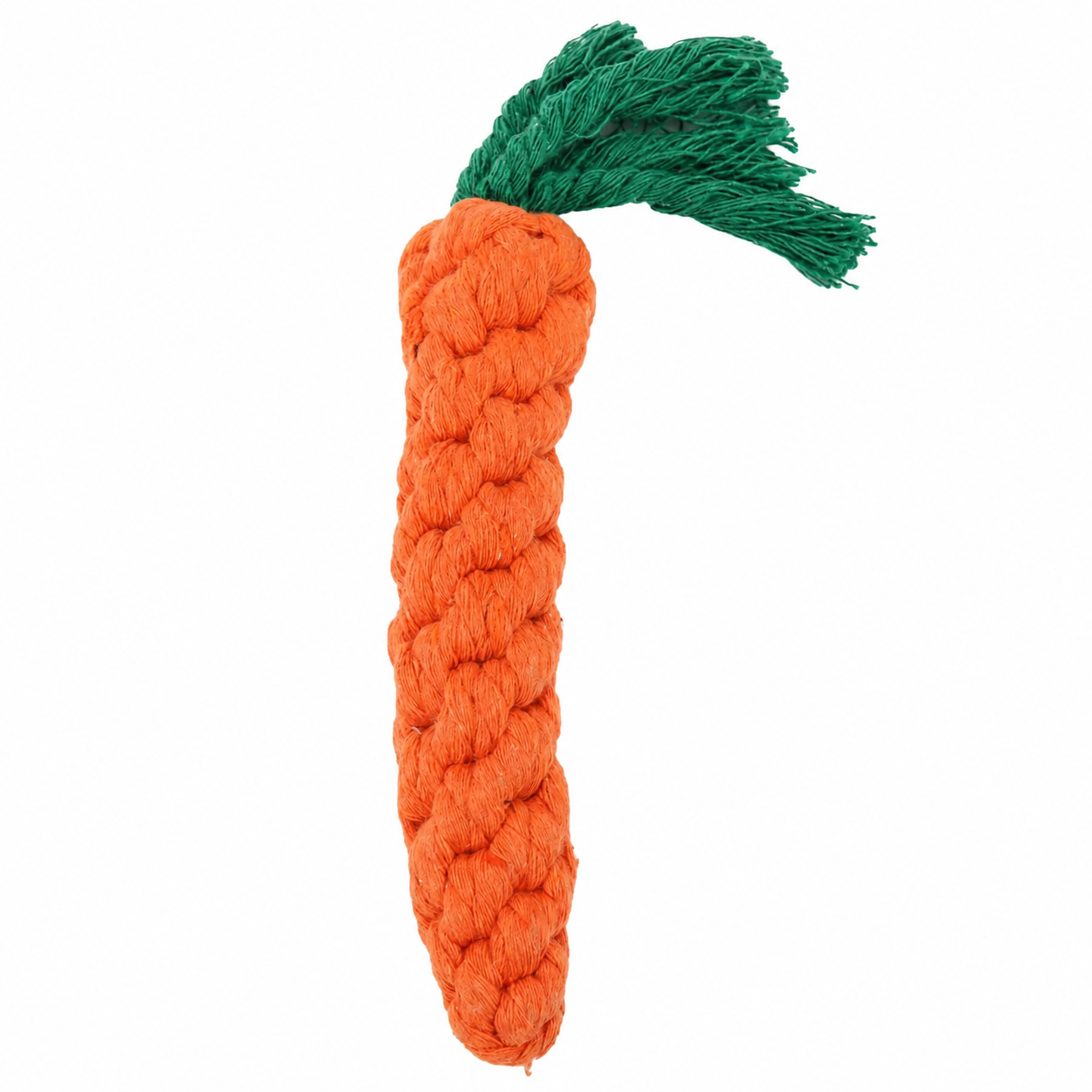 Carrot Cotton Rope Dog Chew Toy for Puppies and Small Dogs