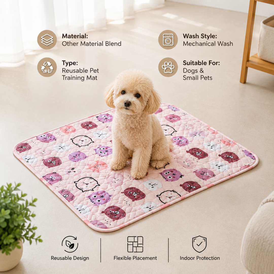 Reusable Washable Dog Training Pad Absorbent Pet Pee Mat for Indoor Floor Protection