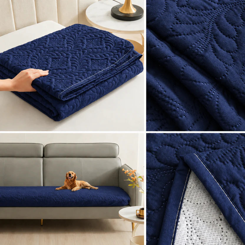 Non-Slip Waterproof Pet Cover Mat Furniture Protector for Cats and Dogs - Dark Blue