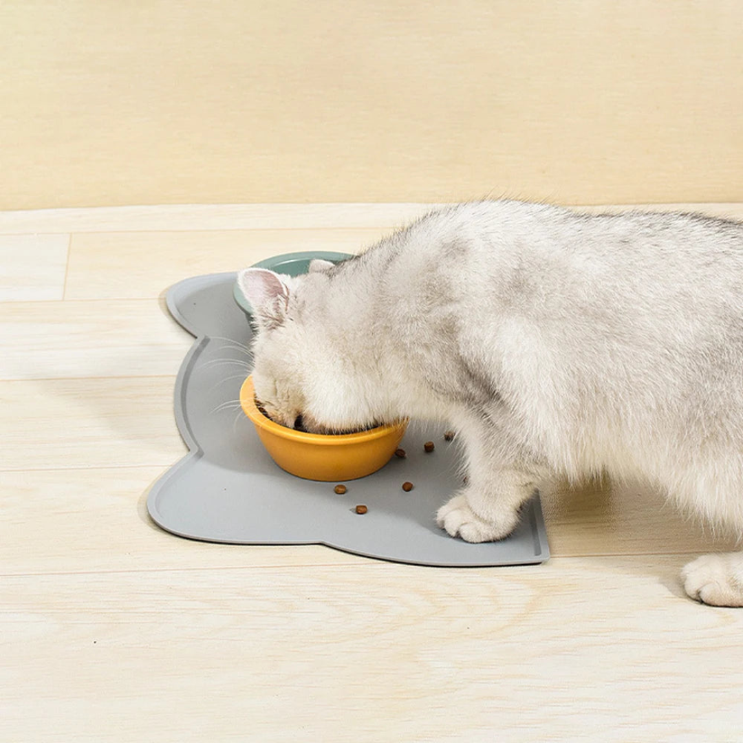 Non Slip Waterproof Pet Bowl Mat Easy Clean Feeding Pad for Dogs and Cats