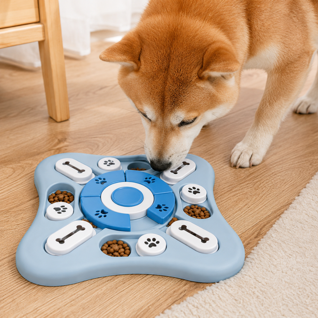 Non-Slip Interactive Pet Puzzle Feeder Bowl Slow Feeding Toy for Dogs and Cats