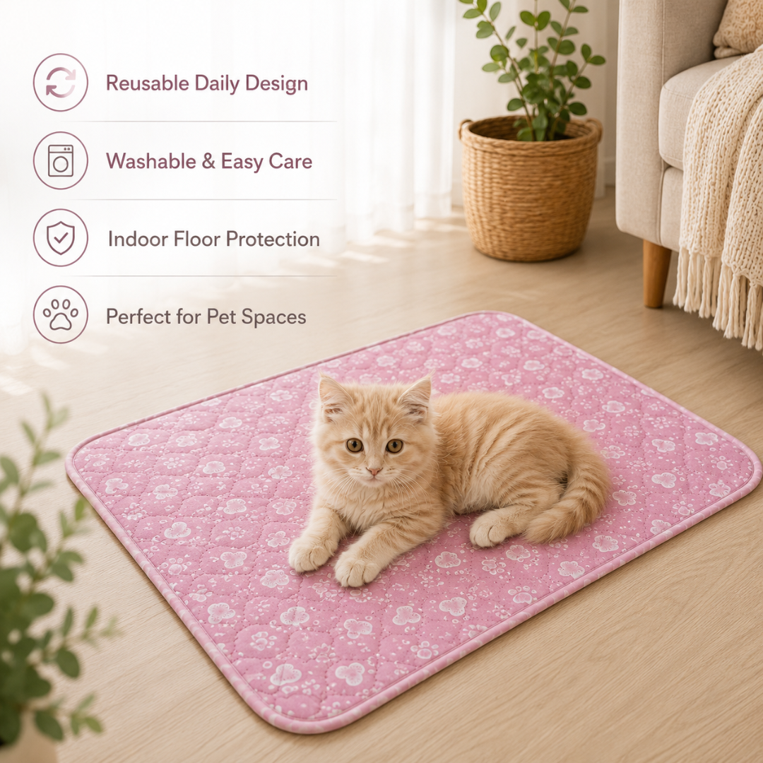 Multi Use Washable Pet Pee Mat Reusable Dog Training Pad for Indoor Protection
